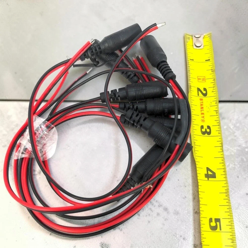 HD Video Depot PGTAIL-F-10 DC Power Pigtail Female 2.1x5.5mm 10pk CCTV LED Wire
